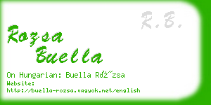 rozsa buella business card